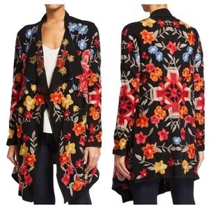 Johnny Was Fully Embroidered Floral Long Duster XL